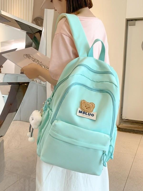 Style Girl Backpack With Water Resistant Nylon For School And Study Use