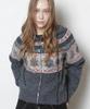 OWNSER Hazelnut Nordic Knit Zip-Up Hoodie (Charcoal)