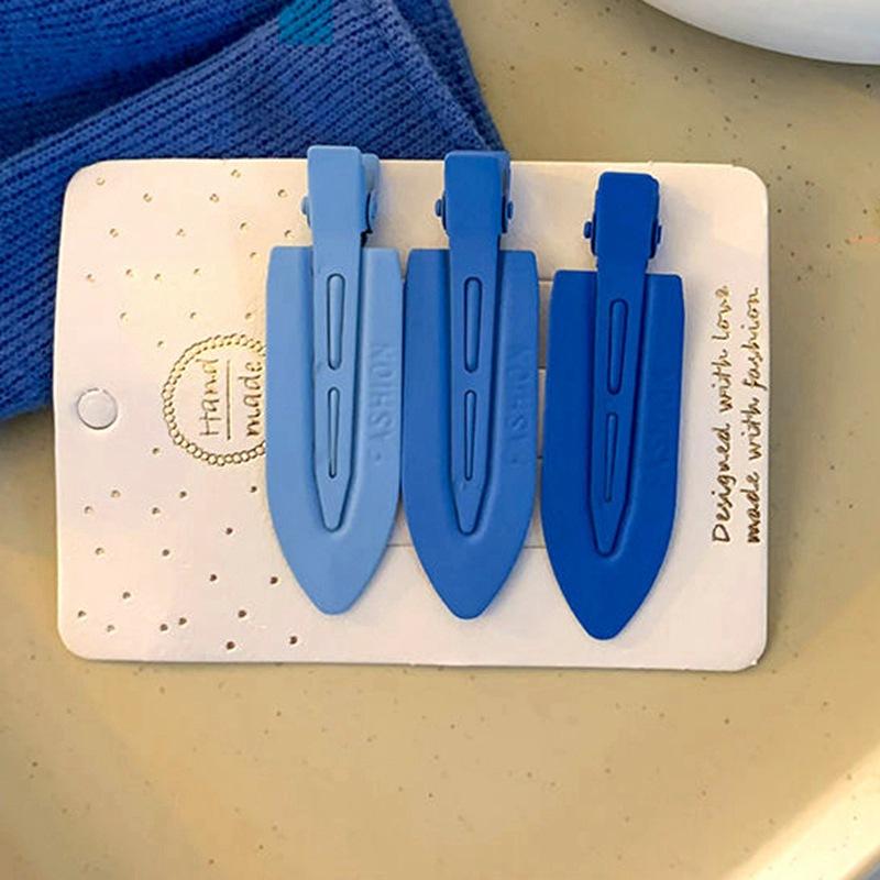 Grampos de cabelo sem costura simples de cor sólida sem dobra franja lateral grampo de maquiagem acessórios de lavagem de rosto grampos de cabelo para meninas