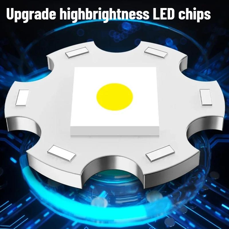 2800mAh Strong Light Outdoor LED Flashlight Rotating Zoom Portable Rechargeable LED COB Camping 5 Modes Multi Functional Lantern