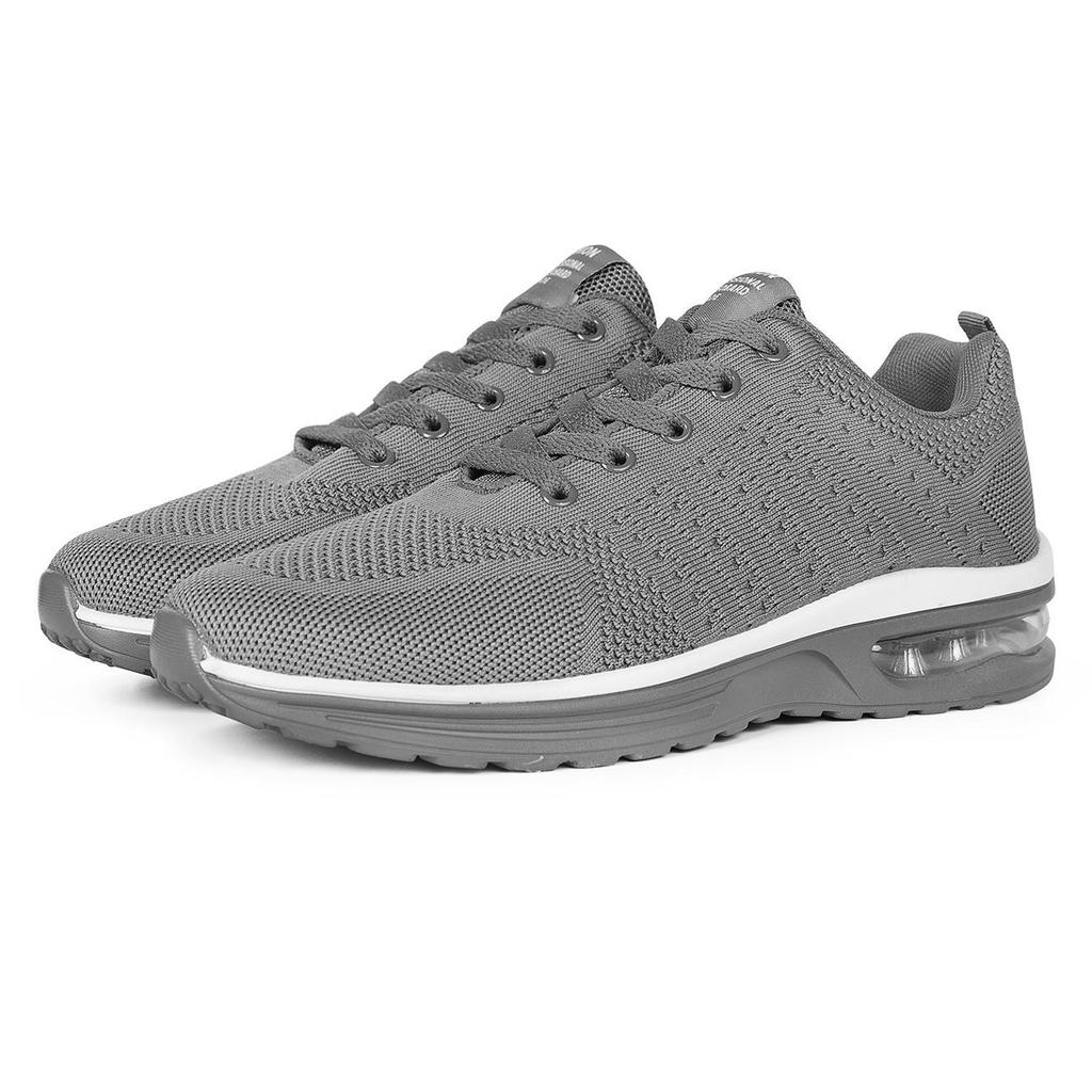 Large Size Men's Shoes, Sports and Leisure, Fly Woven Breathable and Lightweight Running Shoes, Air Cushion Couple's Shoes