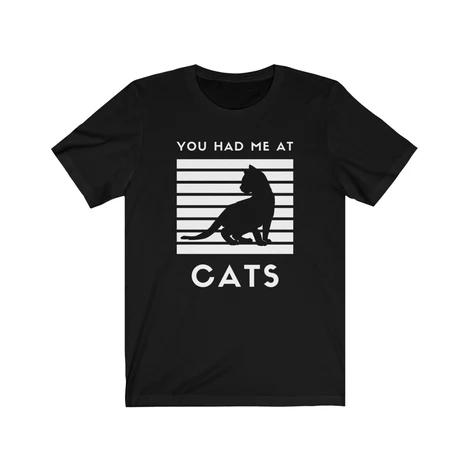 

Cat Lover TShirt Retro Vintage Cat Silhouettes Paw Print Graphic Tee for Cat Lovers Women Unisex Casual Short Sleeve Top Y2k Top 4XL