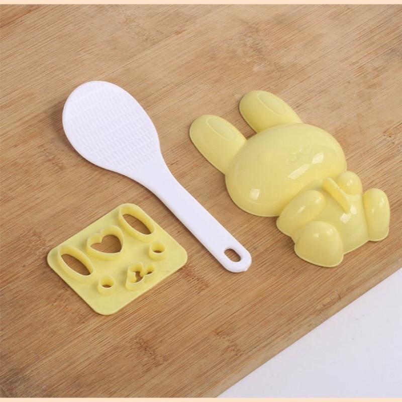 Rabbit Rice Ball Mold  Baby DIY Rice  Sushi Modeling  Press Mould, Cover Rice  Curry Rice Mould Thre