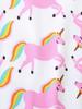 Girls' European Unicorn Short-Sleeve Two-Piece Summer Homewear Set