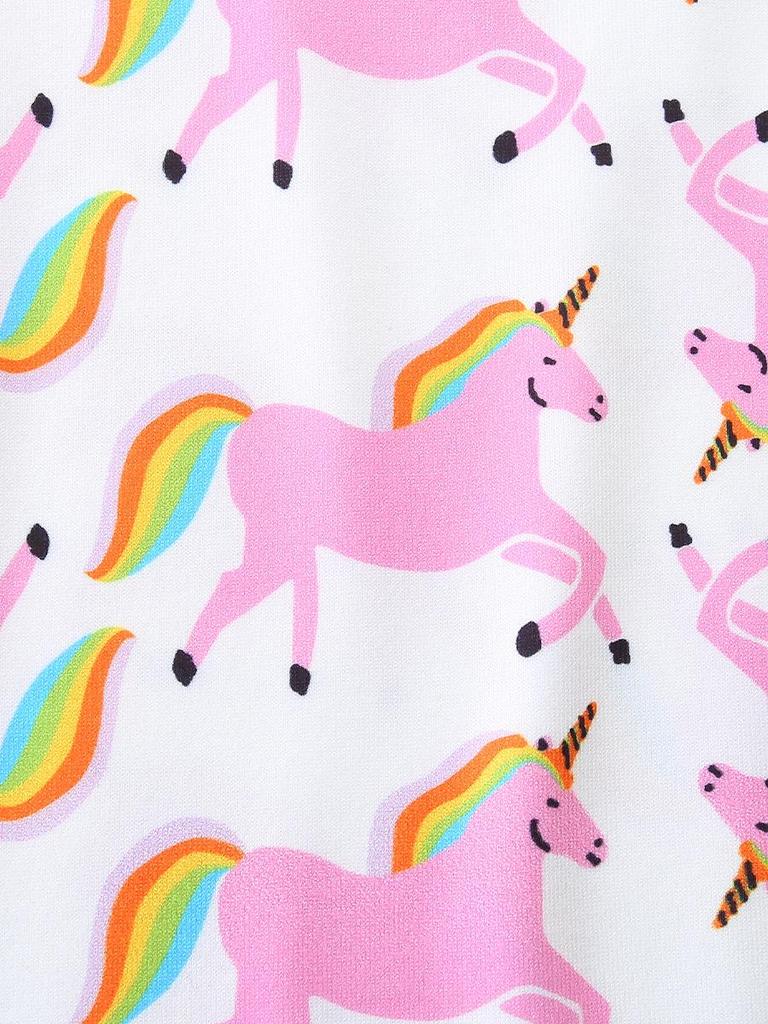 Girls' European Unicorn Short-Sleeve Two-Piece Summer Homewear Set