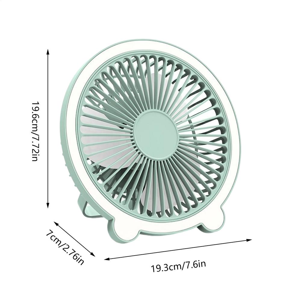 Desk Fans Small Quiet Portable Personal Fan Desktop Cooling Rechargeable Cool Gadgets With Night Light 3 Speeds Wall Mount For