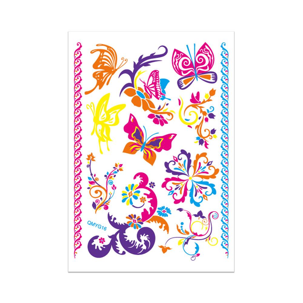 Creative Fluorescent Waterproof Full Arm and Face Tattoo Sticker