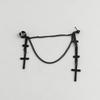 SUMENG 2024 New Fashion 1PC Retro Black Cross Earrings Ladies Hip Hop Multi-Layer Tassel  For Women Jewelry Gifts