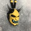 1Pc Hannya Helmet Japanese Oni Charm Hanging Pendant Samurai Car Accessories Auto Ornament Rear View Mirror