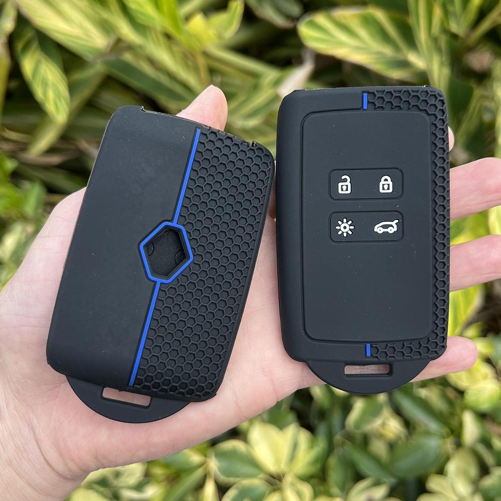 Silicone Car Key Cover Case For Renault Captur Clio Zoe Koleos Scenic 4 Arkana Dacia Sandero Megane Talisman Espace Card Remote