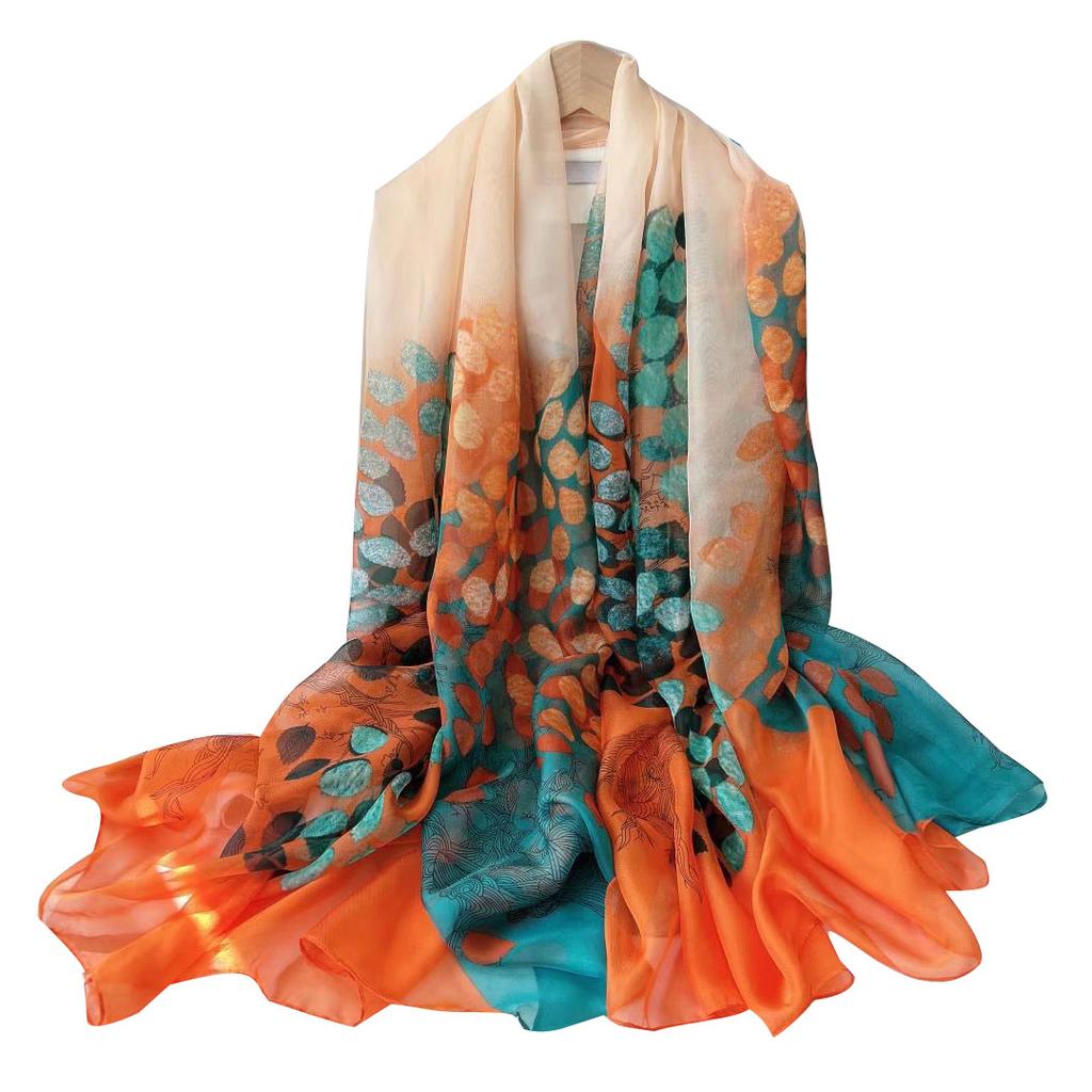 Luxury Silk Scarf Hijab Women Soft Warm Pashmina Neck Beach Stoles  Head Scarves Echarpe Shawl Large Wrap Echarpe Bandana