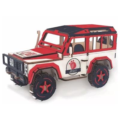 3D Wooden Puzzle, 3D Jeep Toy, DIY Summer Vacation Crafts for Adults and Kids, Boys, Crafts, Gift, Hobby, Birthday, Spring Break (4WD)