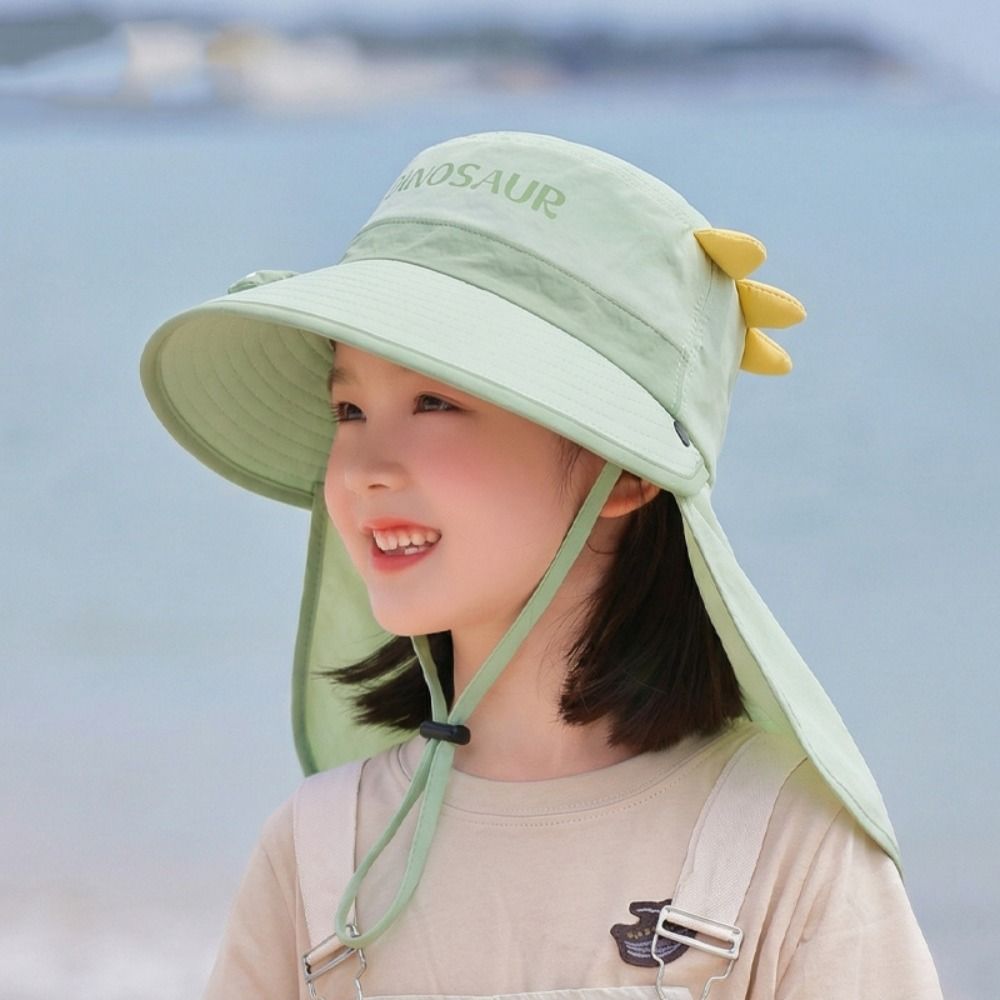 Big Brim Children's Sun Hat Sun Protection Children Beach Cap Kids Whistle Sunscreen Hat  Spring