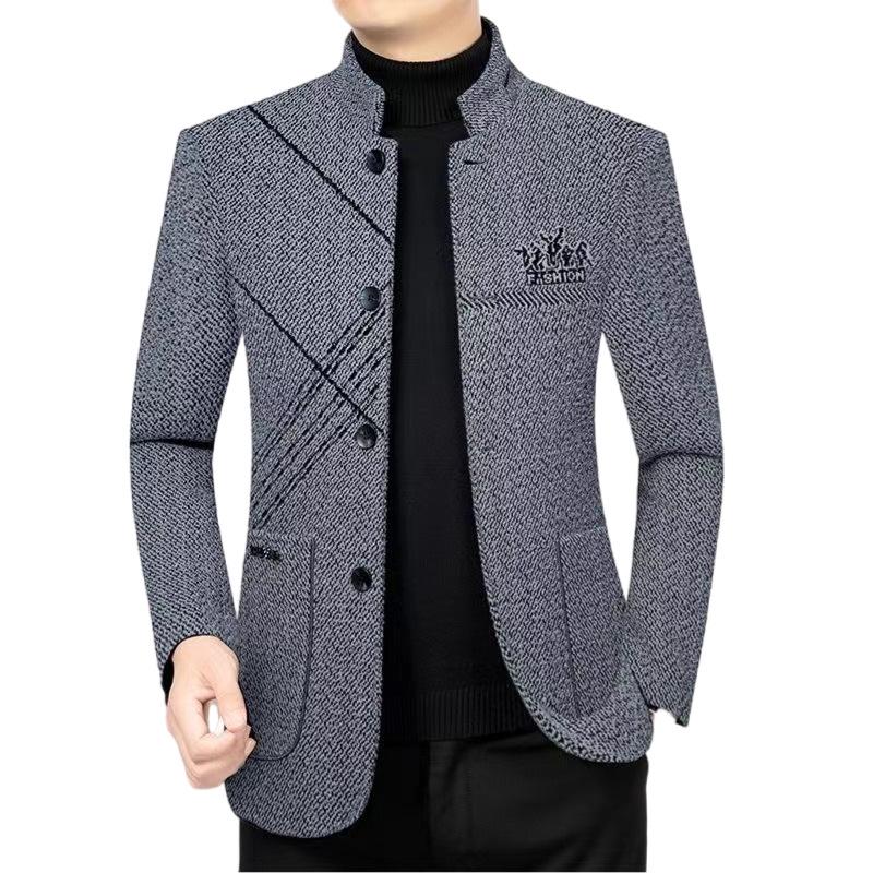 Men's Fleece-Lined Chenille Jacket for Autumn/Winter