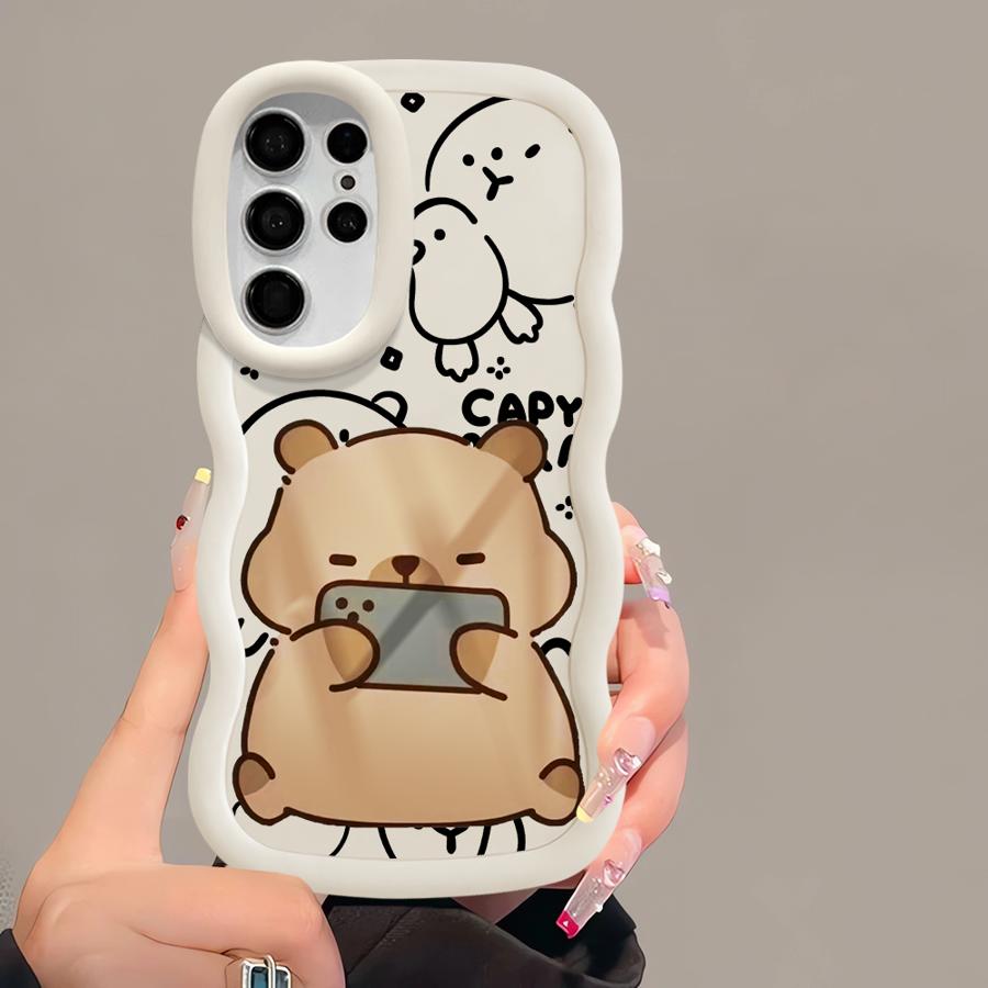 Capybara Cute Soft Phone Cover Case for Samsung Galaxy S23 Plus S21 A26 S22 Ultra S24 A25 S20 FE S25 A36 A35 A24 A54 A55 A34