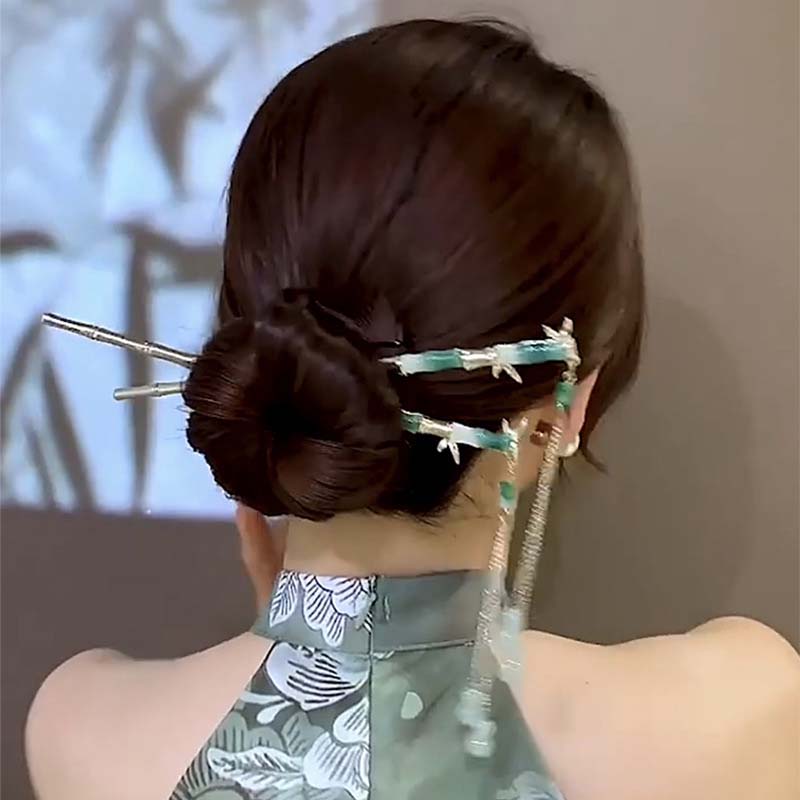 Retro Quaste Haarspange im chinesischen Stil für Frauen Haarnadeln Blume handgemachte Haarnadeln Charme Schmuck Zubehör Haarschmuck
