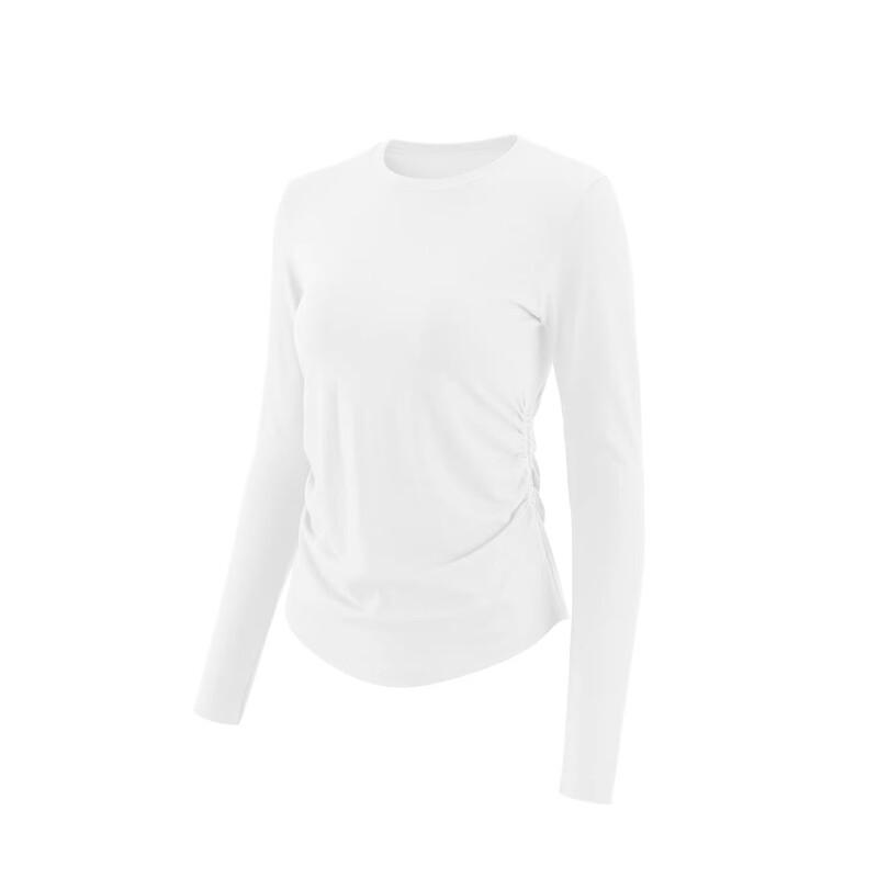 

ACKDCS Women s Merino Wool Pleated Waist Sports Top S