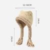 New Winter Windproof Warm Cute Bear Ear Knit Hat With Soft Ear Protection