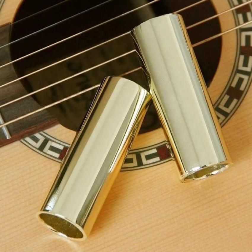 Nou 60mm Slide de Deget din Alamă Oțel Accesoriu Instrument Muzical Instrument de Coardă pentru Chitară Unealtă Coardă Chitară Acustică Bas Accesorii
