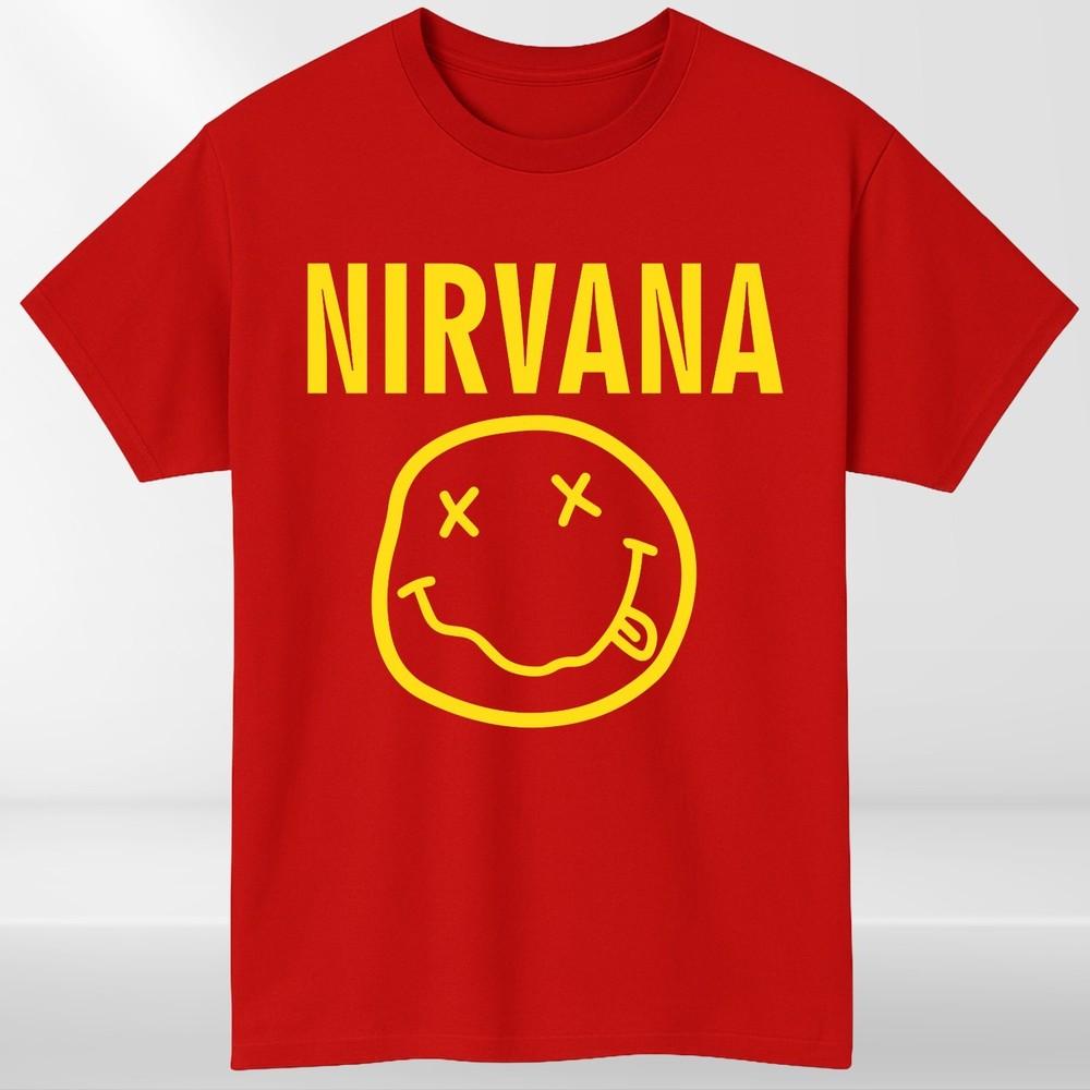 NIRVANA Logo TShirt Grunge Retro Vintage Unisex Ladies Unisexs S