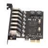 Adapter Card PCIE To USB 3.0 7 Ports 5Gbps Fast Transmission Speed USB Module Expansion Card 5V