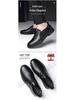 Qingting Men's 2025 Soft Sole Leather Slip-On Business Casual Shoes - Non-Slip, Round Toe, Dad Style