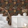 1pc Peel And Stick Boho Floral Wallpaper,For Bedroom Wall Decorative Mural,Self Adhesive Removable Contact Paper For Cabinets