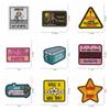 5pcs /Lots Cartoon Square Letter Slogan Embroidered Diy Have A Nice Day Patch Iron On Patches For Clothing Hats Embroidery Patch 