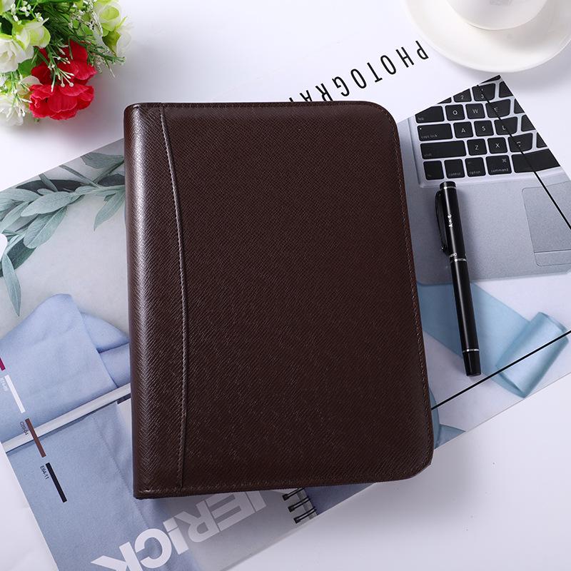 Multifunctional A5/B5 Loose-leaf Zipper Notebook with 8-Digit Calculator & Account Book