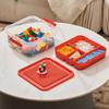 Boîte de rangement empilable pour blocs de construction Anti-poussière Transparente Support pour particules Base de construction Rangement double couche