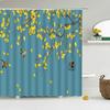 Chinese Style Flower Bird Shower Curtains Waterproof Bathroom   Curtain 3d Printed Fabric With Hooks Decoration Shower Curtain