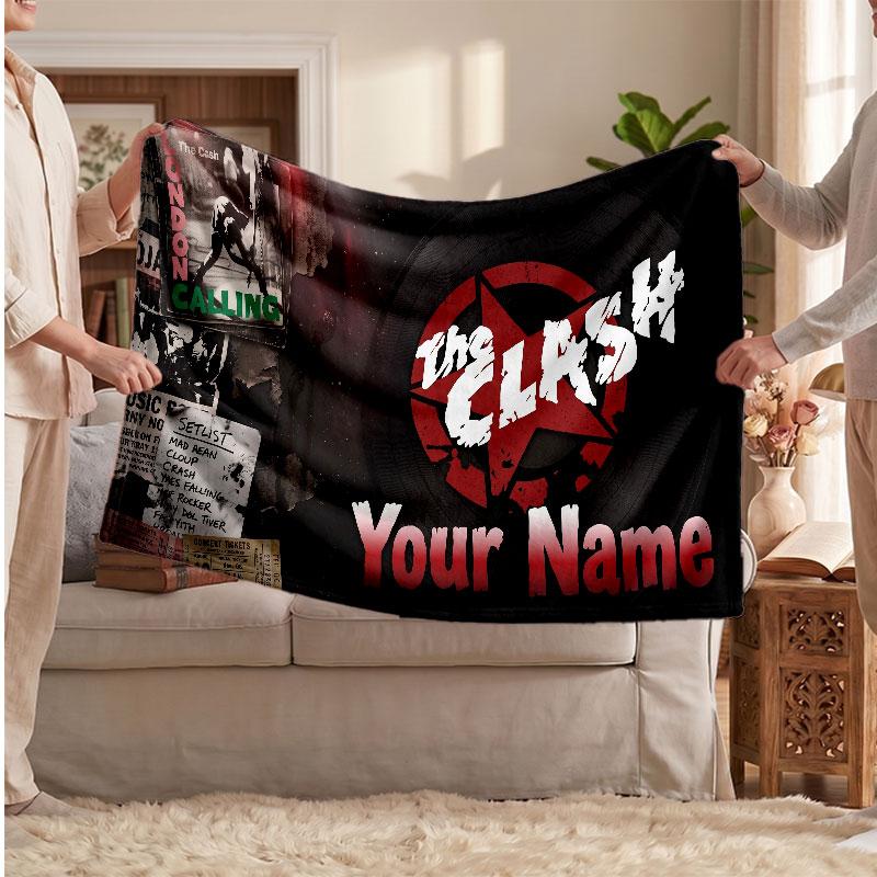 The Cure Flannel Blanket, Custom Name Text Personalized Soft Throw Blanket Home Decor Gift