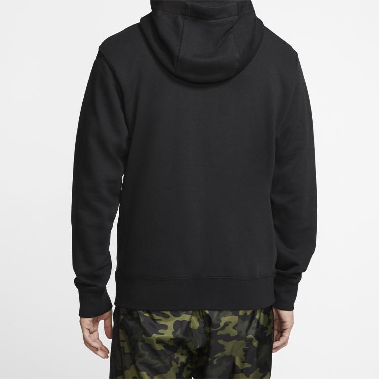 Nike Basic Logo Casual Zip Hoodie Jacket Men Outerwear Black BV2649-010
