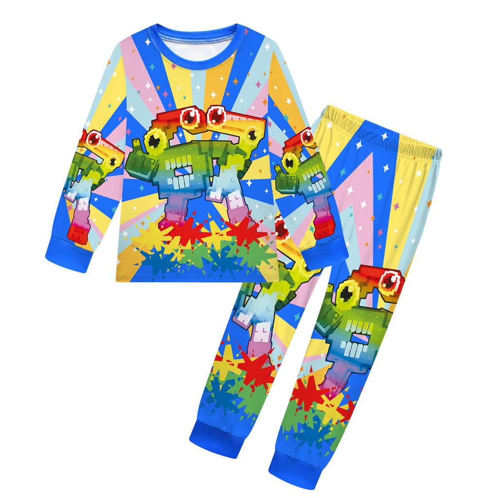 

19701 Kids Boys Girls Steal a Brainrot 67 Six Seven Print Long Sleeves T-Shirt Pants Pajamas Sleepwear Sets 160cm