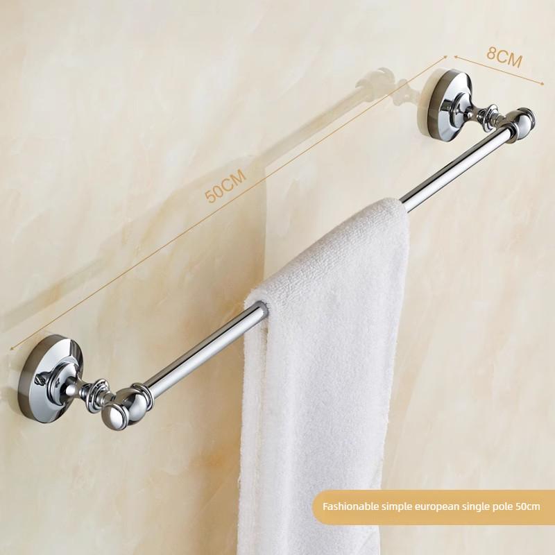 Wall Mounted Polished Chrome Brass Bathroom Double Towel Bar Towel Rail Holder Bathroom Accessory