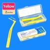 L Shaped Interdental Brushes Set 2 5Pcs Portable Soft Bristle Tooth Gap Cleaner Dental Floss Stick for Home Travel Use