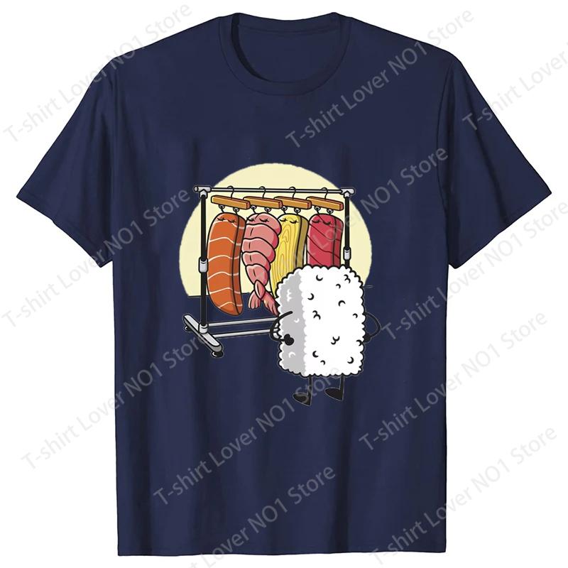 Sushi Wardrobe T Shirt Women Unisex Funny High Quality Tshirt Sushi Graphic T Shirts Loose Shortsleeve T Shirt Summer Loose Tops