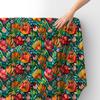 Royal Samt Stoff Polyester Zum Nähen - Motiv Blumen - Rdx2424