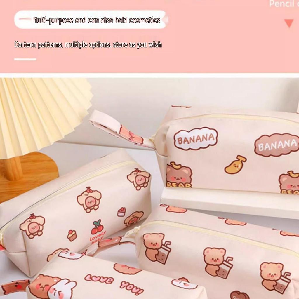 5 Yuan Newcomer Discount: Cute Cartoon Bear Pencil Case - Japanese Style for Girls and Kids