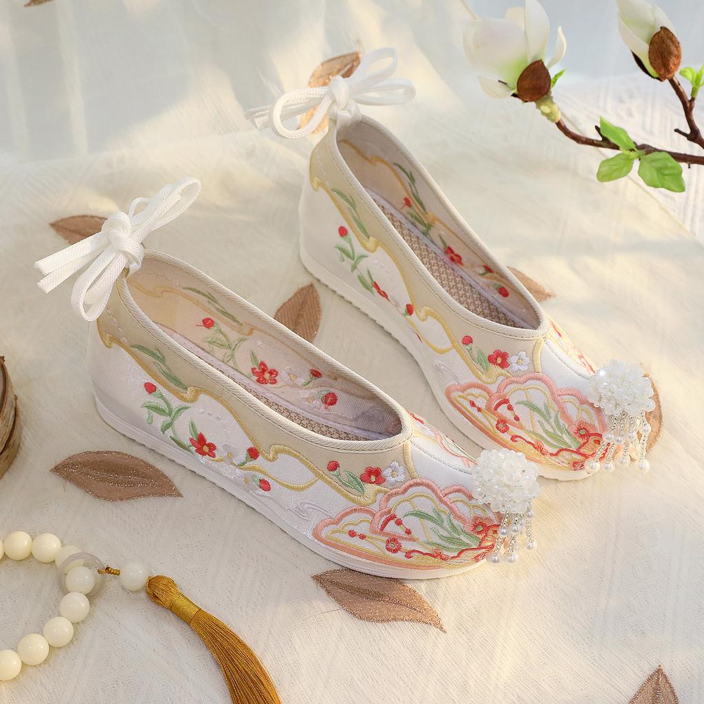 Hanfu Shoes Female Students Antique Women with Hanfu Inner Height Increased By 4cm