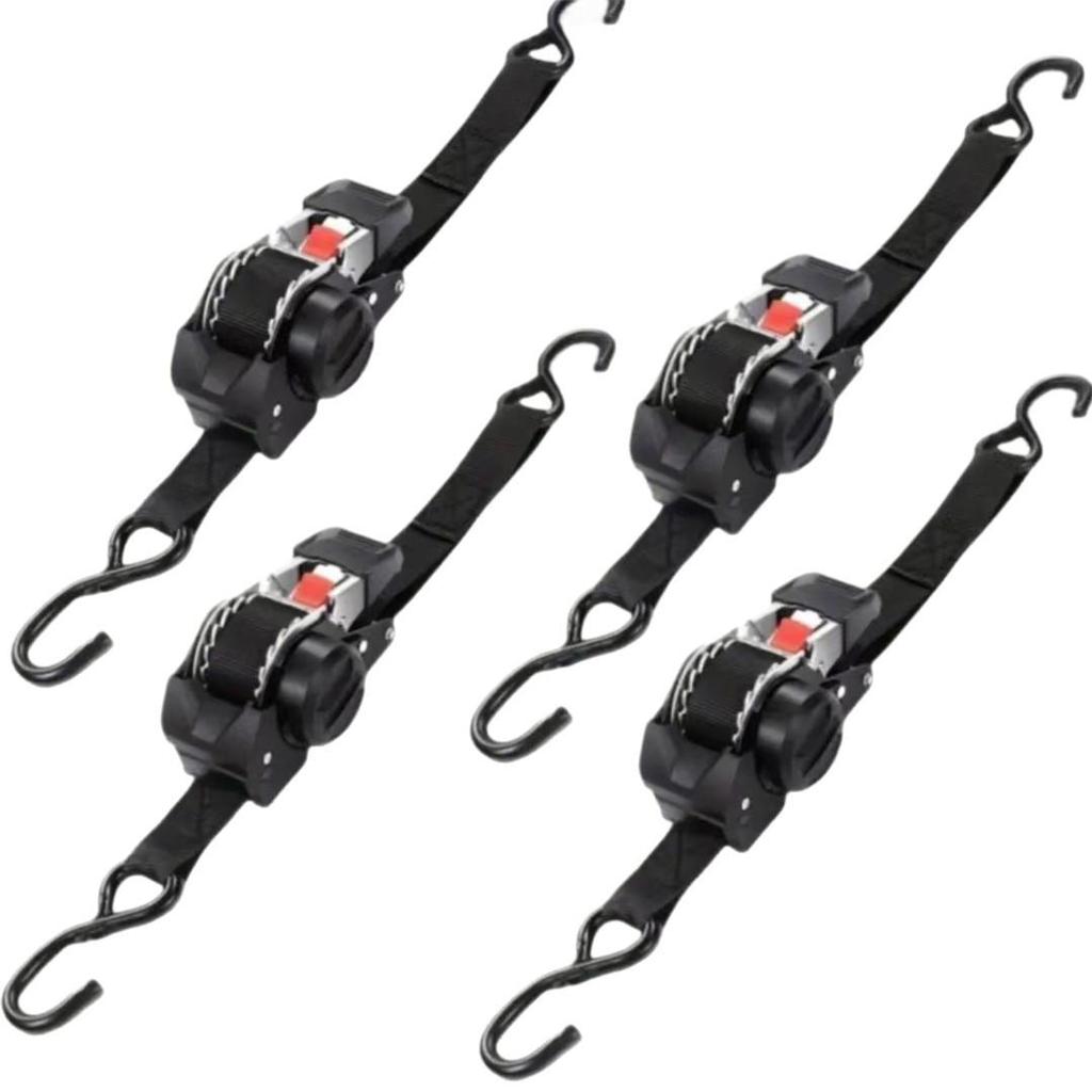 Automatic Shrink Tensioner Strap for Luggage and Motorcycle Tie-downs