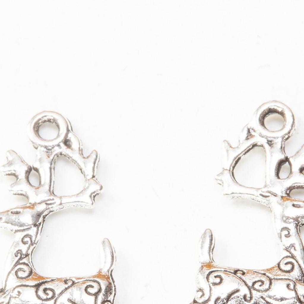 100Pcs Deer Pendants Charms Craft Supplies DIY for Jewelry Making Findings