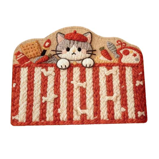 Cartoon Animal Welcome Doormat Cute Cat Dog Bear Entrance Rug Non-Slip Absorbent Floor Mat for Bathroom Bedroom Kitchen Doorway