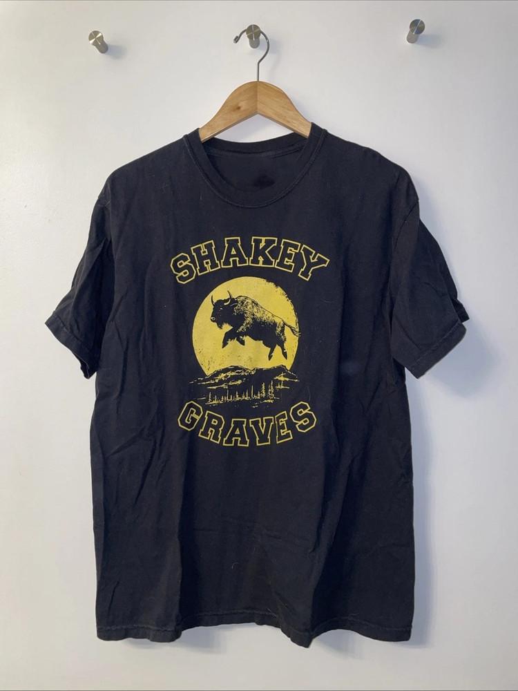 

Shakey Graves Buffalo And Mountains T-shirt Full Size S to 5XL QA1009 Unisex T-Shirt XXXL