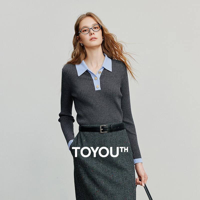 Женский вязаный свитер Chuyu с цветовыми блоками, смесовая шерсть M