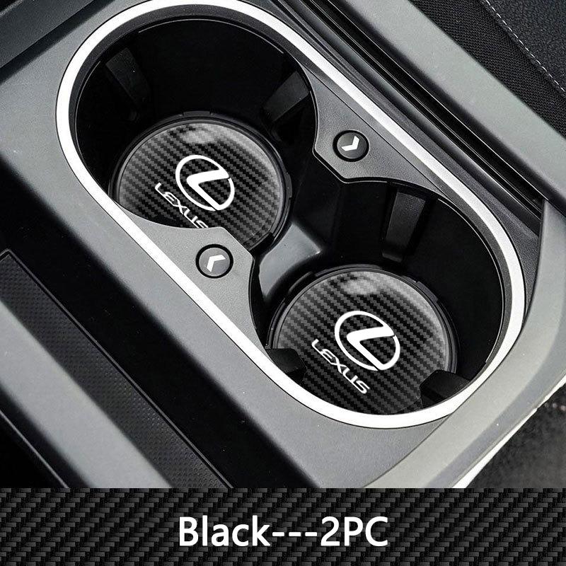 

2Pcs Car Water Coaster Cup Mat Bottle Holder Anti-slip For Lexus RX330 350 400h IS250 300h Ct200h ES300h ES350 GS300 Accessories