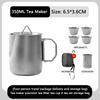 Camping Mug Set 304 Stainless Steel 4 Cups with Folding Handle Portable Tea Coffee Cup Lightweight for Hiking Travelling Picnic