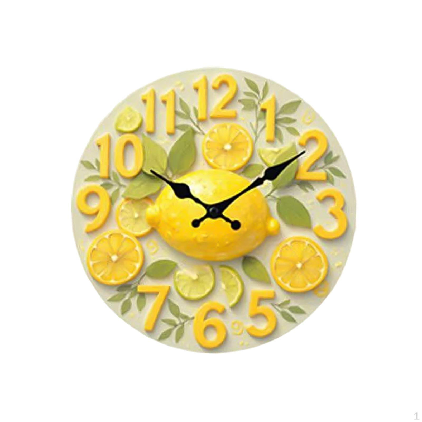 Clock Decorative Silent Wall Ornament for Study Kitchen Bedroom Indoor 20cm