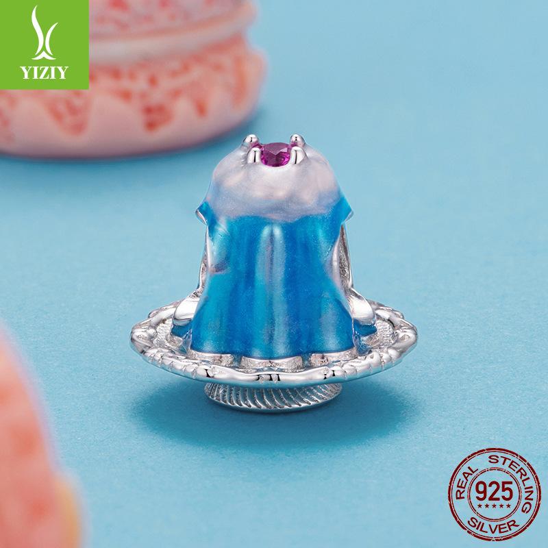 Dream Sweet Donut Candy Pendant Accessories S925 Sterling Silver Girl Heart Dessert Diy Beads