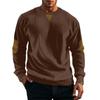 Men's Round-Neck Casual Stand-Up Collar Corduroy Long-Sleeved Sweatshirt for Spring and Autumn